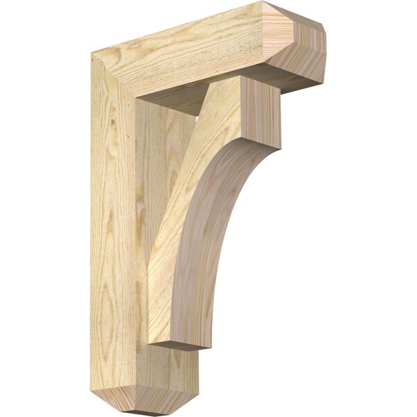 Ekena Millwork Westlake Craftsman Rough Sawn Bracket w/ Offset Brace, Douglas Fir, 6"W x 16"D x 24"H BKT0604X16X24WTL04RDF - main